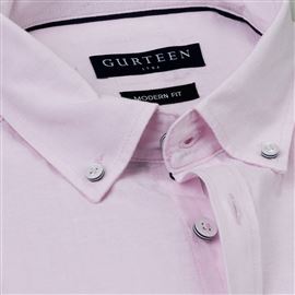 Newport Pink Linen Cotton Plain Shirt