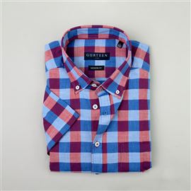 Newport Wine Check Cotton Shirt