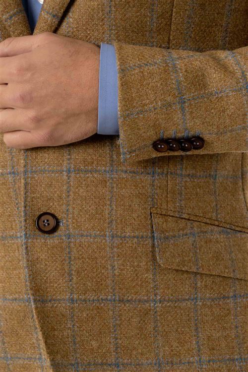 Cockfield Cornflower Tweed Overcheck Jacket