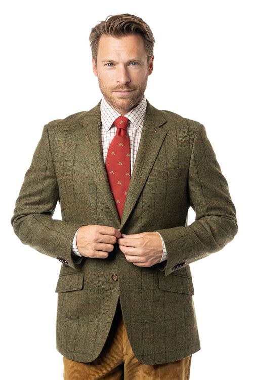 Cockfield Red Tweed Overcheck Jacket