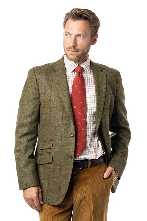 Cockfield Red Tweed Overcheck Jacket