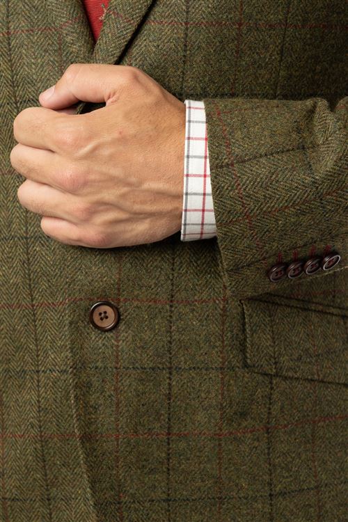 Cockfield Red Tweed Overcheck Jacket