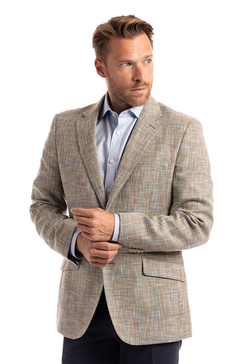 Grange Light Blue Overcheck Jacket